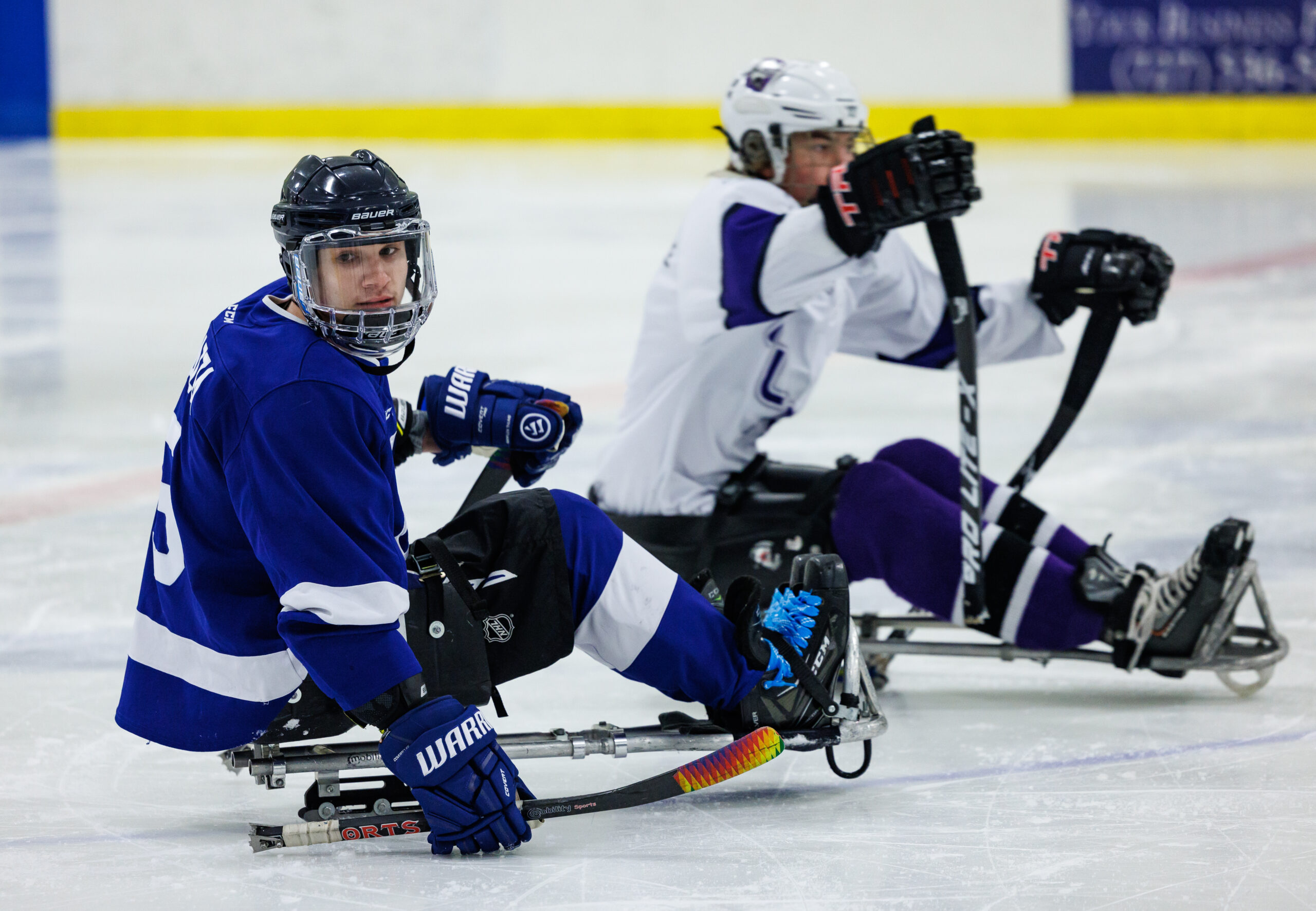 TAMPA, FL - MARCH 4: The Tampa Bay Lightning sled hockey team plays the Space Coast Blast on March 4, 2023 at Clearwater Ice Arena in Clearwater, Florida.  (Photo by Casey Brooke Lawson/Tampa Bay Lightning)