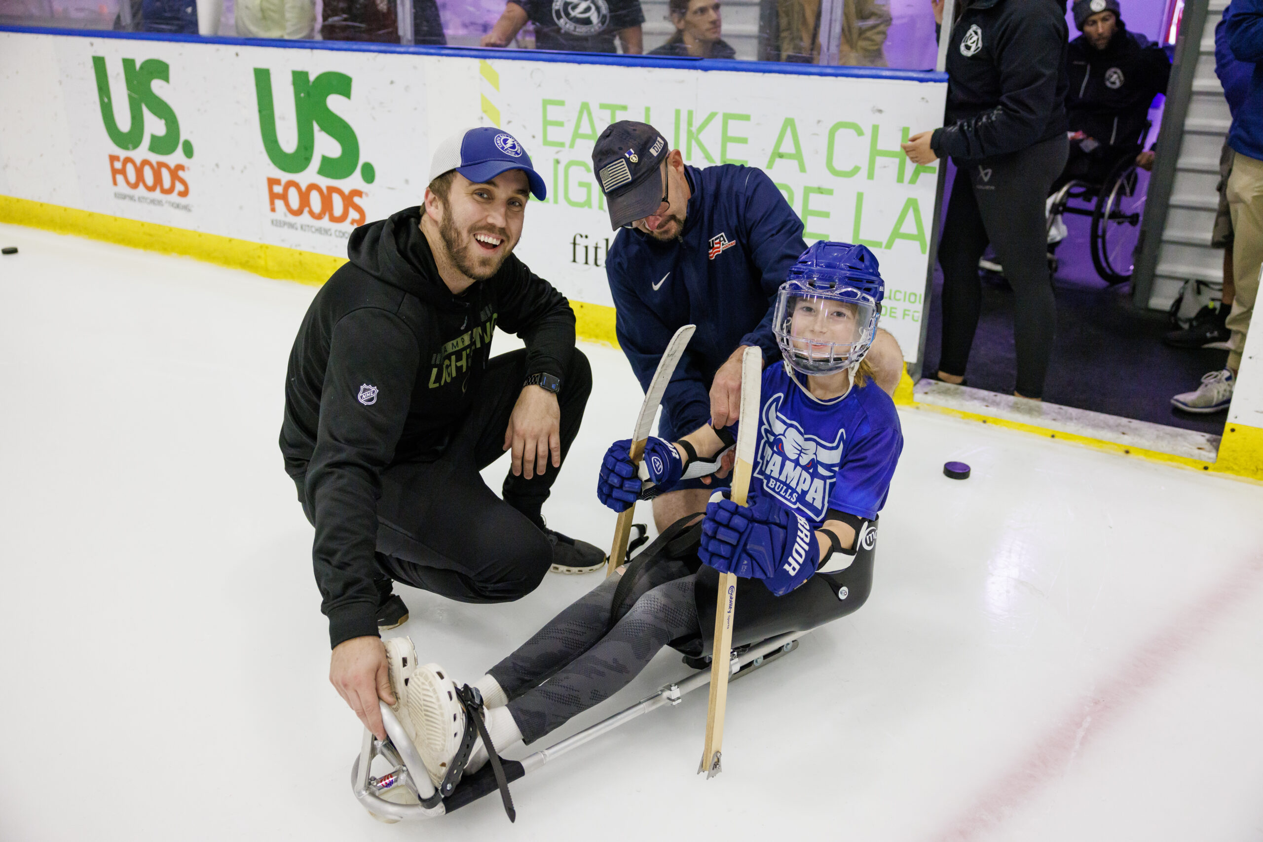 WESLEY CHAPEL, FL - NOVEMBER 18: The Tampa Bay Lightning and USA Hockey host a Learn to Play Sled during the Sled Classic on November 18, 2023 at Advent Health Center Ice in Wesley Chapel, Florida.  (Photo by Chapter Two &amp; Co/Tampa Bay Lightning)