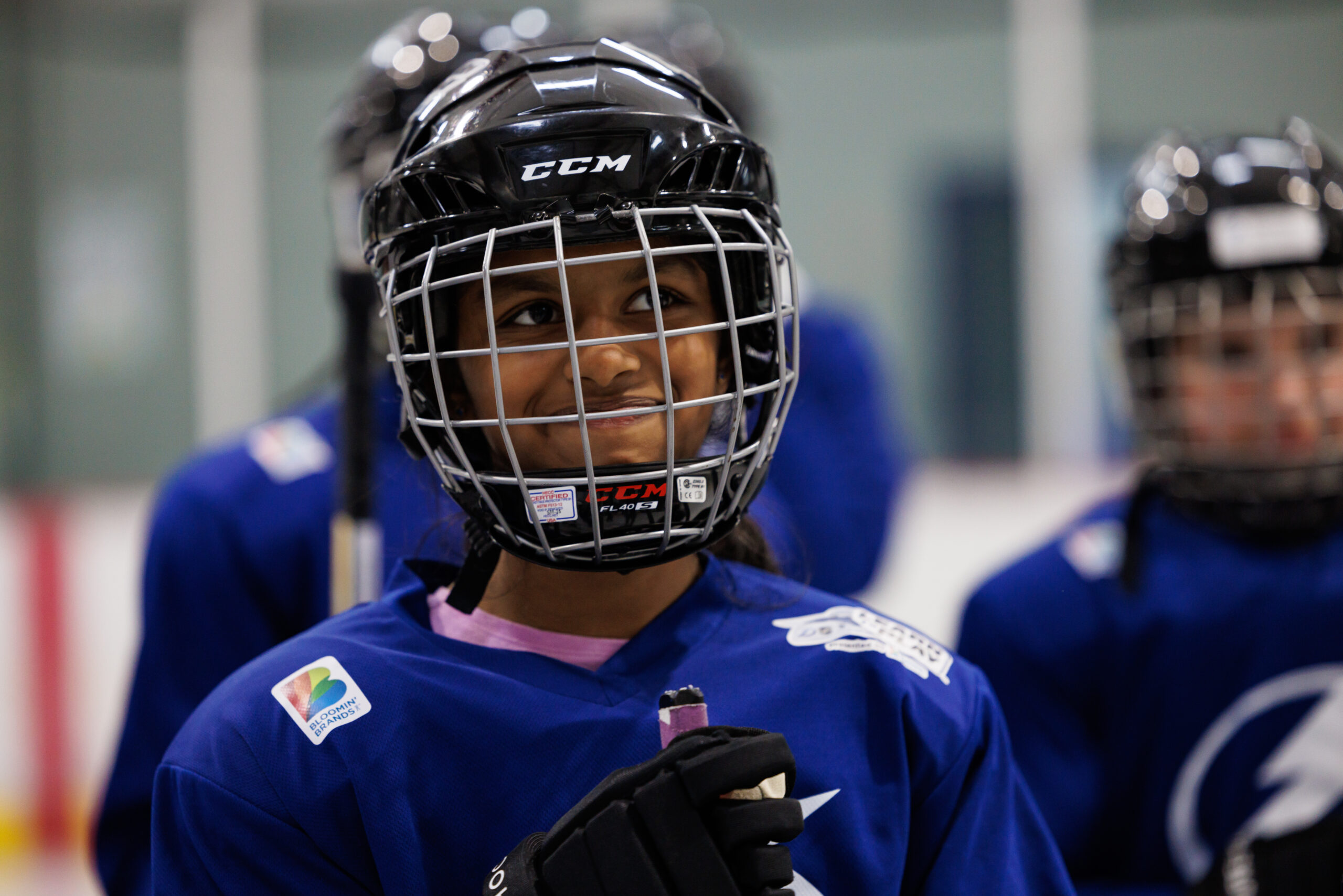 TAMPA, FL - DECEMBER 4: Girls ages 5-10 participate in the Tampa Bay Lightning Learn to Play hockey program at Power Pole Arena on Sunday, December 4, 2022 in Tampa, Florida. Learn to Play is a program that provides a unique opportunity for families to join the hockey community and for participants to develop fundamental skills to help them succeed both on and off the ice.(Photo by Casey Brooke Lawson/Tampa Bay Lightning)