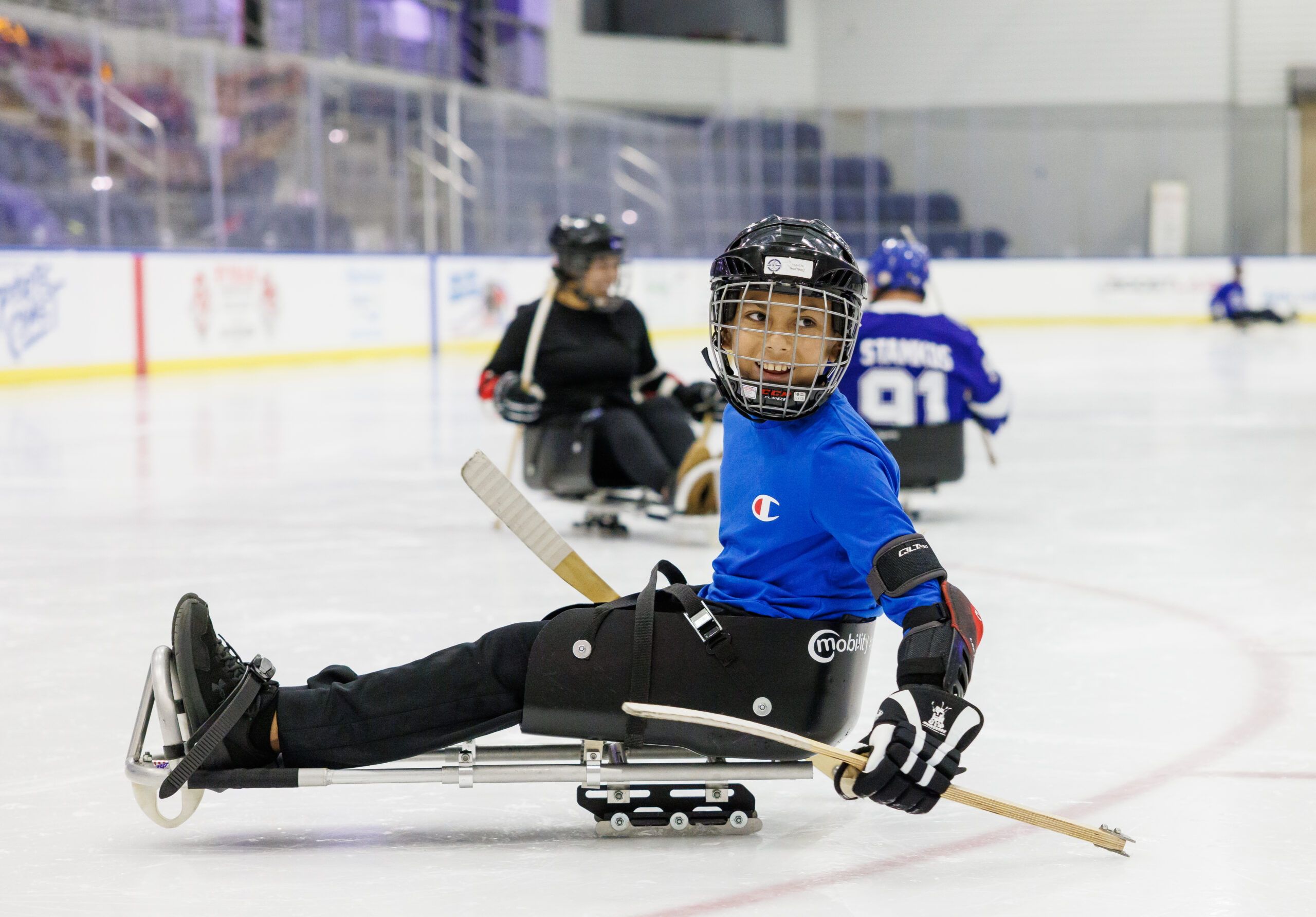 WESLEY CHAPEL, FL - NOVEMBER 18: The Tampa Bay Lightning and USA Hockey host a Learn to Play Sled during the Sled Classic on November 18, 2023 at Advent Health Center Ice in Wesley Chapel, Florida.  (Photo by Chapter Two &amp; Co/Tampa Bay Lightning)