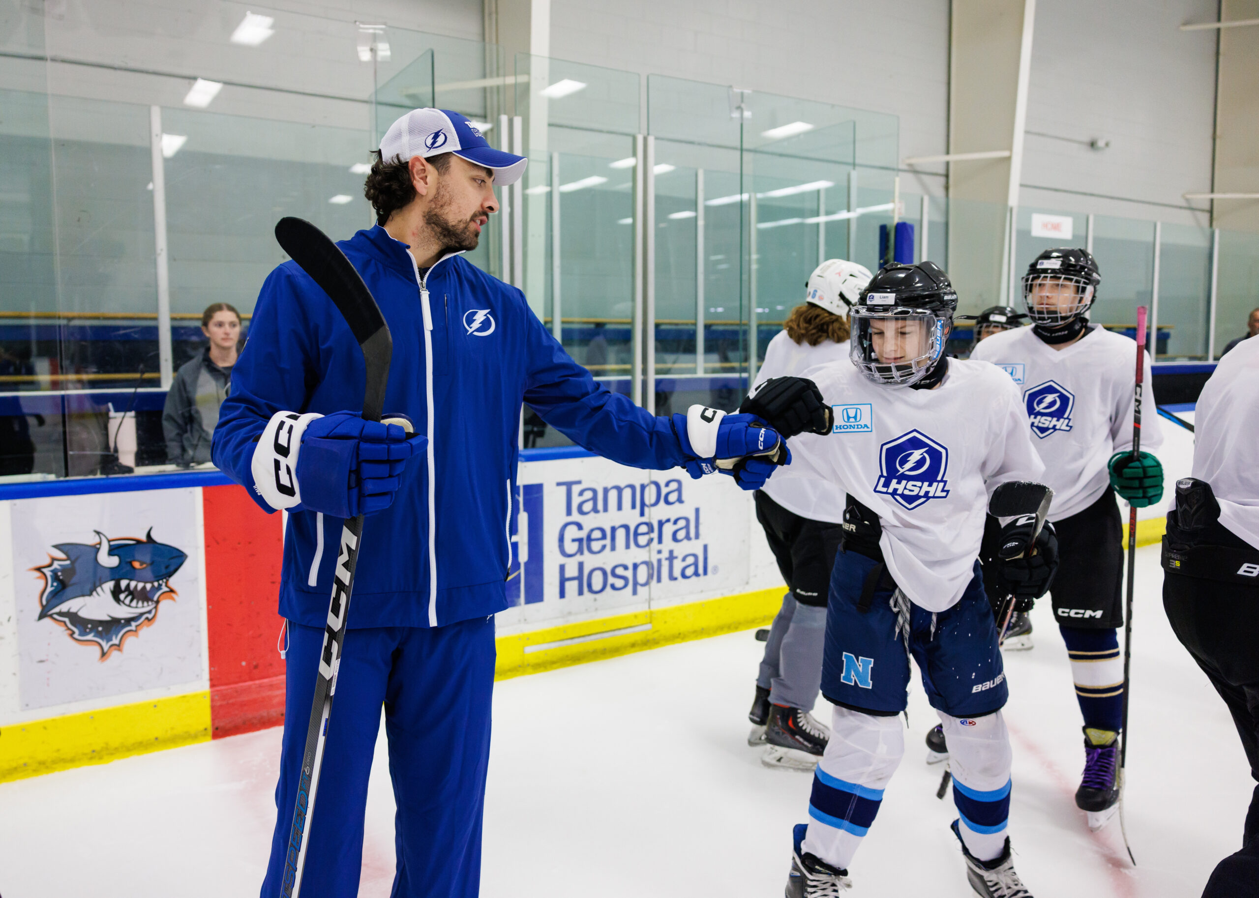 TAMPA, FL - JULY 25: The Bolts development program host the Tampa Bay Lightning High School Hockey League camp on July 25, 2024 at TGH Ice Plex in Tampa, Florida. (Photo by Casey Brooke Lawson/Tampa Bay Lightning)