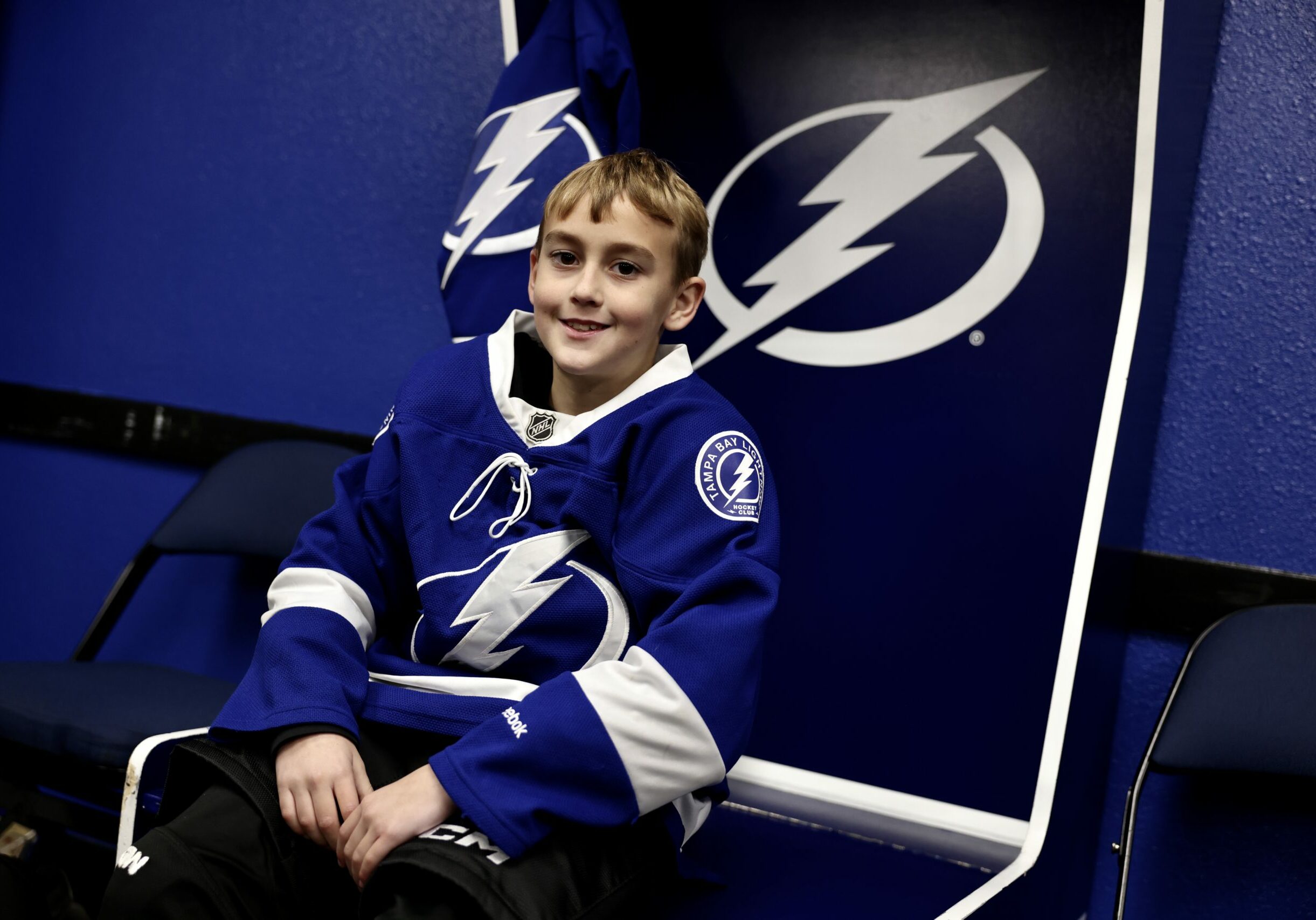 TAMPA, FL - JANUARY 18: The Tampa Bay Lightning play the Minnesota Wild during First Responders Night on January 18, 2024 at Amalie Arena in Tampa, Florida.  (Photo by Casey Brooke Lawson/Tampa Bay Lightning)